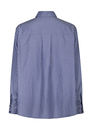 Dalma B stripe stone skjorte Midnight Blue Neo Noir 